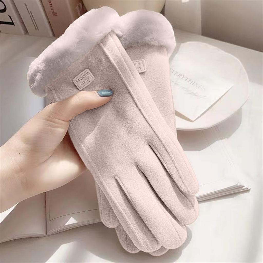 Touchscreen Fleece Insulated Gloves, Thermal Windproof Snow-Proof Warm Gloves Winter Sports Ski Riding Bike Mittens