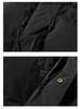 Men's Winter Hooded Mid-length Cotton-padded Jacket - Thick, Loose-fit Outerwear.