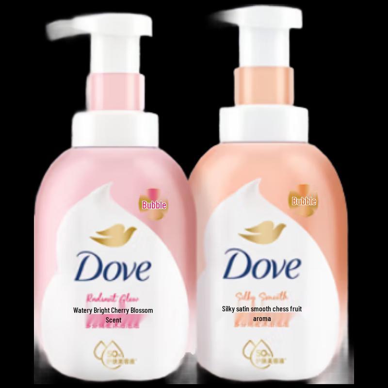 Dove Cherry Blossom & Peach Foaming Body Wash 4x400ml Pack