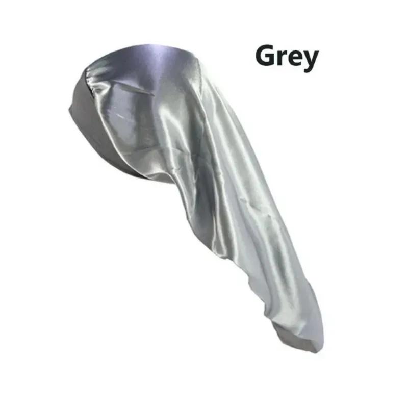 

1 шт. Модная эластичная ночная шапочка с широким краем для ухода за волосами, для сна, шапочка-обертка для длинных волос серый