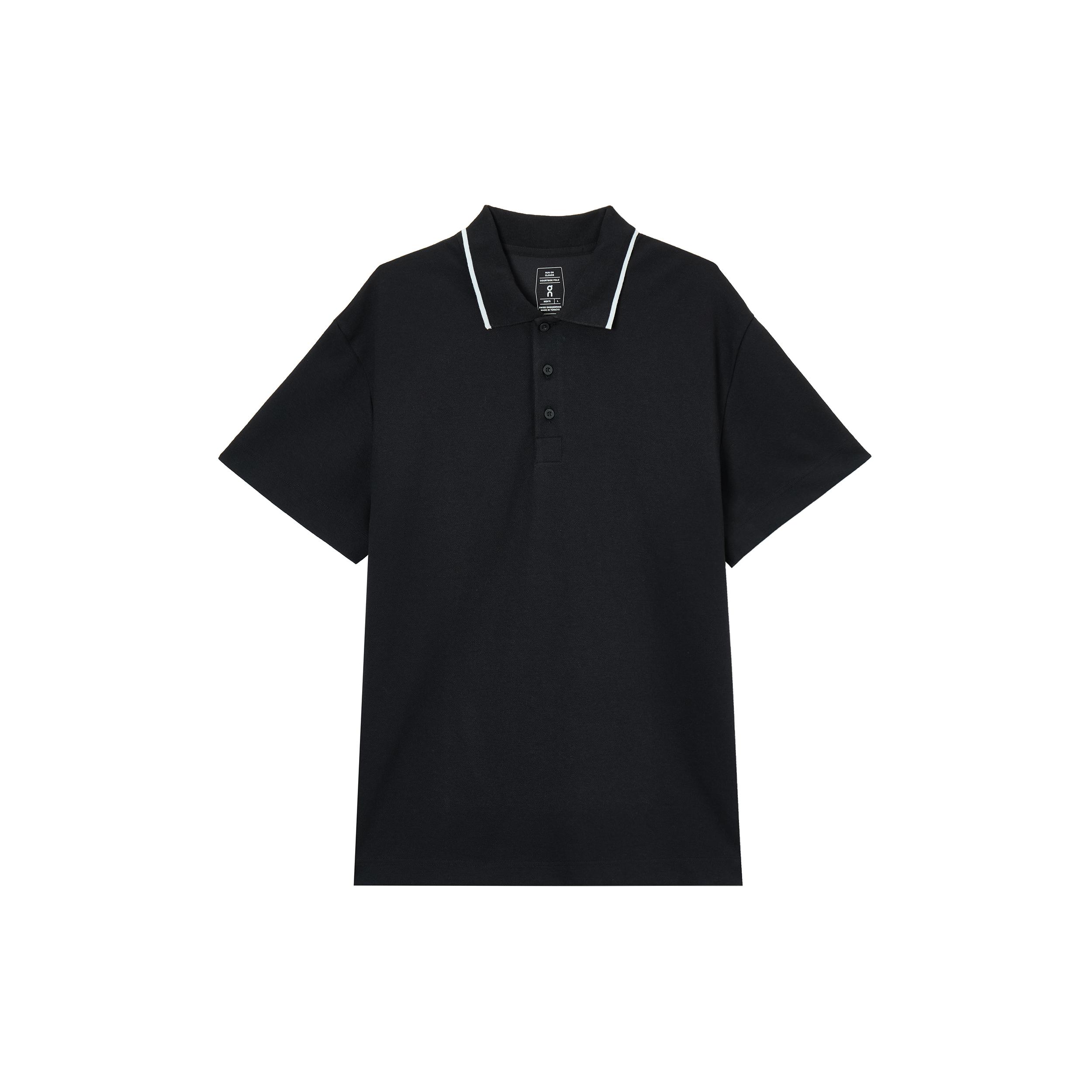 On Polo Shirts Men s Black Polo Collar Moderate 1MF30390553 M