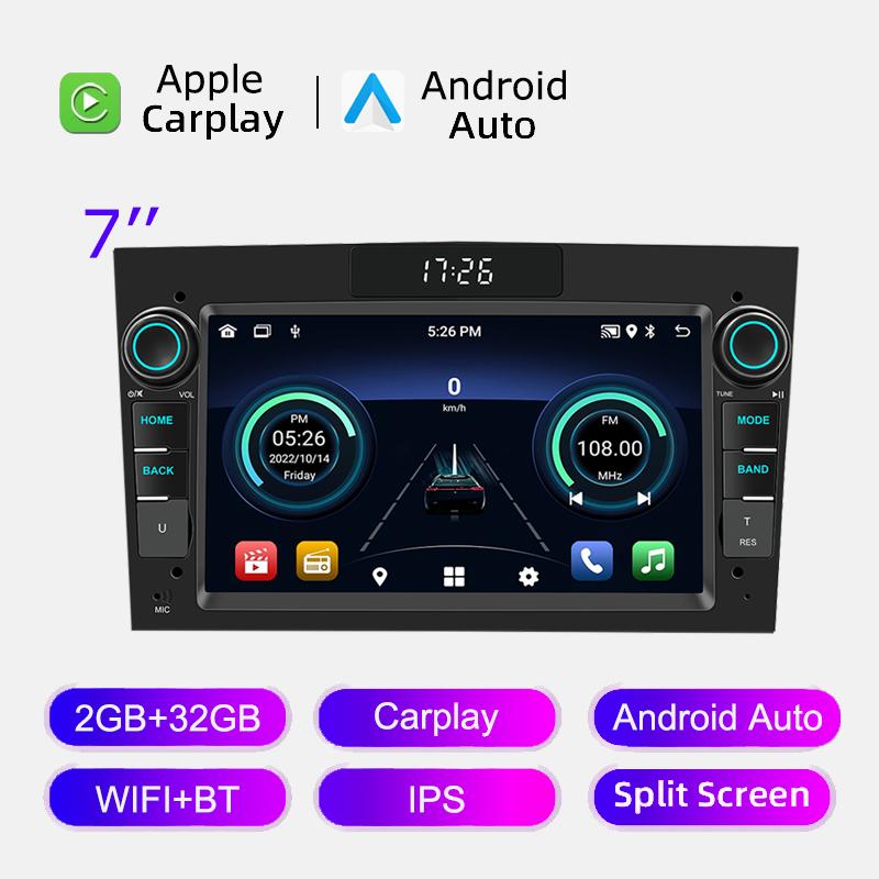 Android Radio for Opel Antara Astra H Corsa C D Meriva Signum Combo Zafira Vivaro Multimedia Carplay GPS Navigation LED Clock HU
