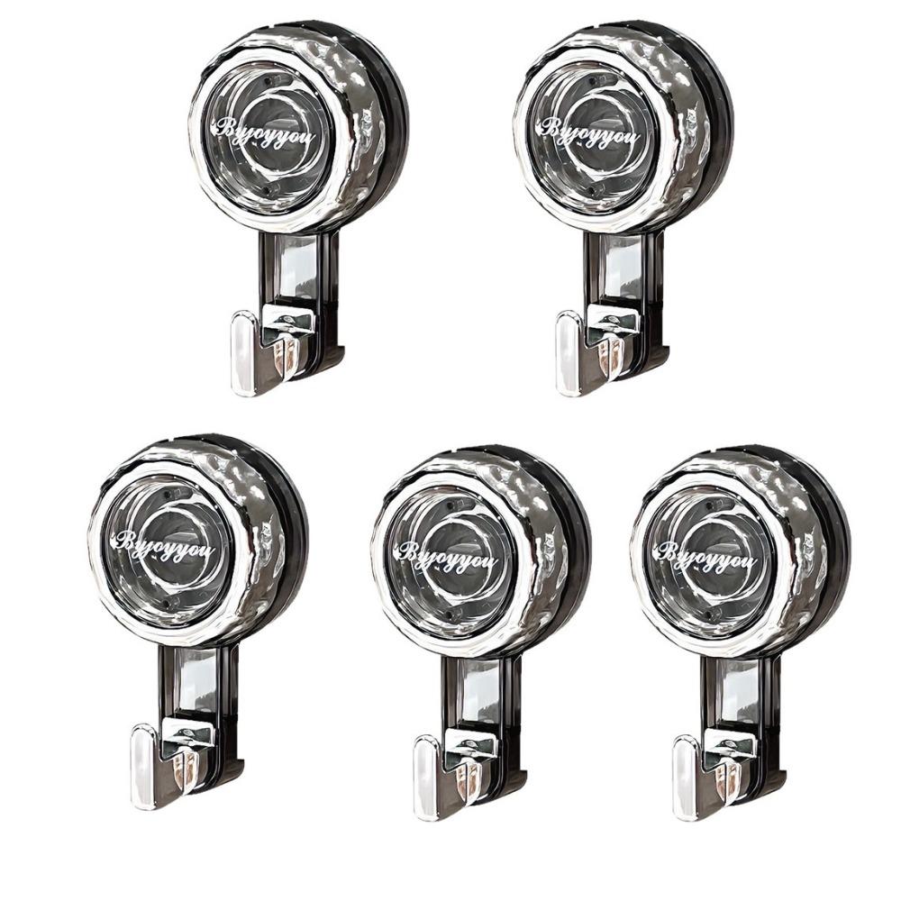 

5Pcs Heavy Duty Shower Hooks Reusable Key Bag Holders Practical Clothes Hook Kitchen сірий