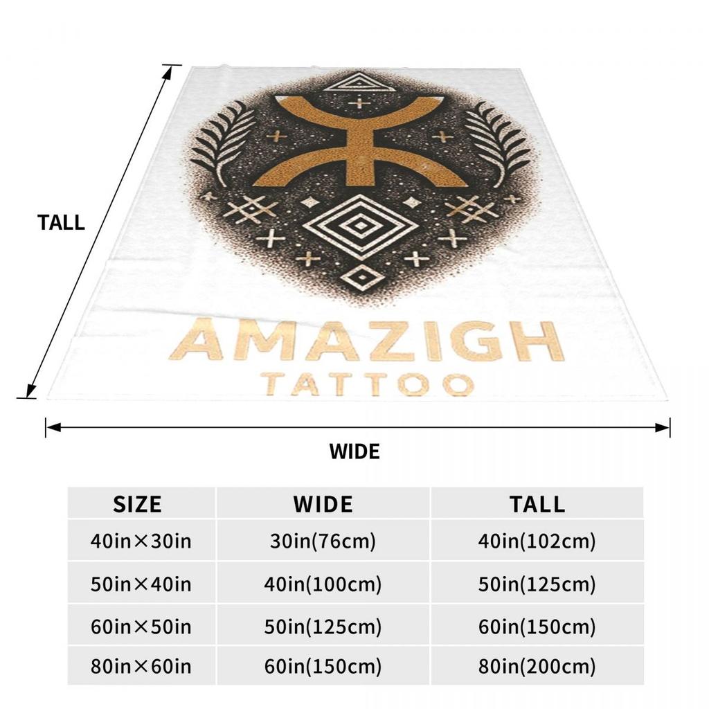 YAZ Amazigh Symbol Tamazight People Blanket Soft Warm Flannel Throw Blanket Cover for Bed Living room Picnic Travel Home Couch
