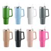 Taza de Acero Inoxidable para Coche de 40 oz con Asa y Aislamiento de Doble Pared para Viajes al Aire Libre