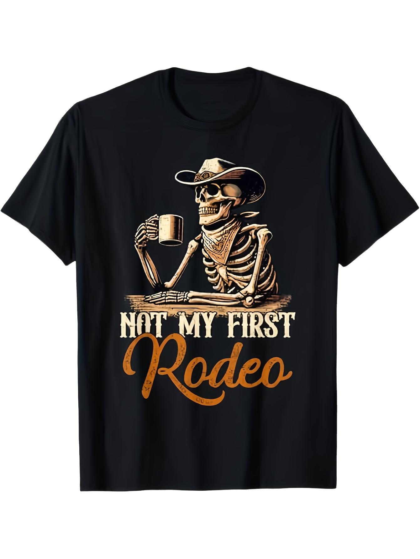 Western Skeleton Graphic T-shirt - 100% Cotton M