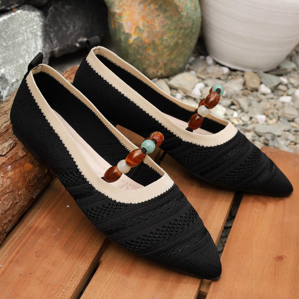 Fashion Women Mesh Casual Shoes Summer New2025 Breathable Pointed Weaving Comfort Light Soft Walkers Flats Zapatos De Mujer