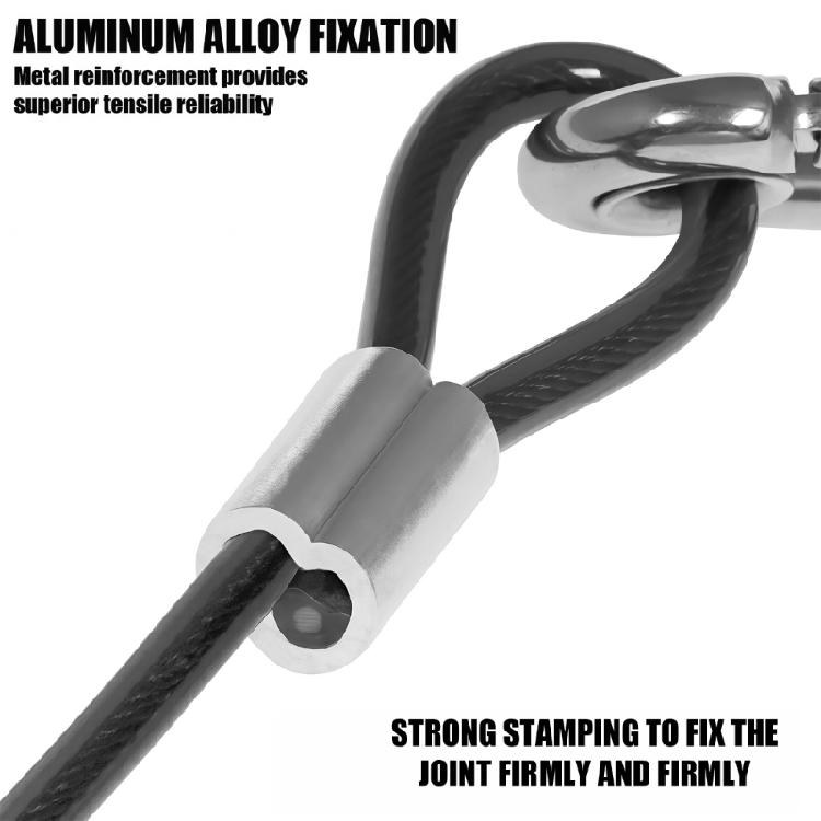 Telescopic Secure Gear Tether Elastic Fishing Lanyard with Carabiner Stainless Steel Safety Rope for Outdoor Activity