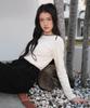DEHEVE Eyelet Boat Neck Long Sleeve [Ivory]