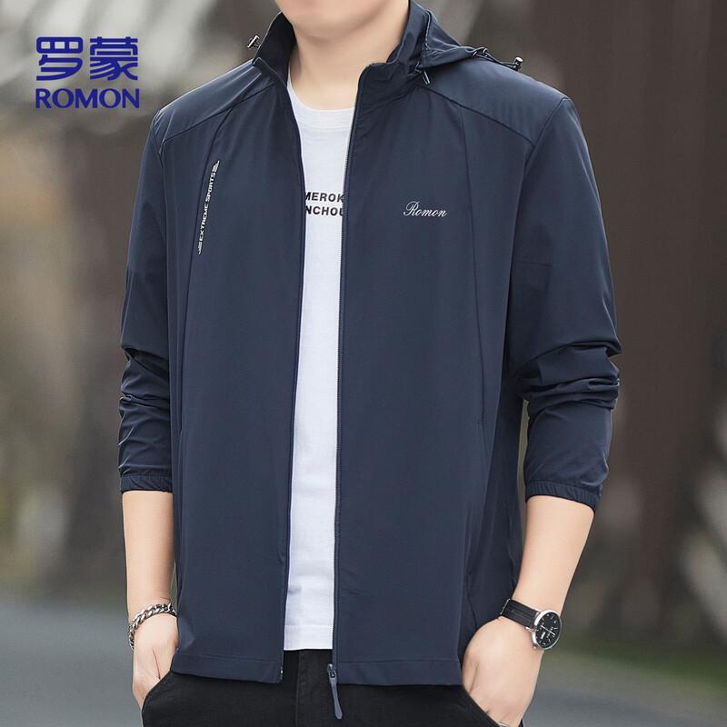 ROMON Men's Summer Sun Protection Hooded Jacket