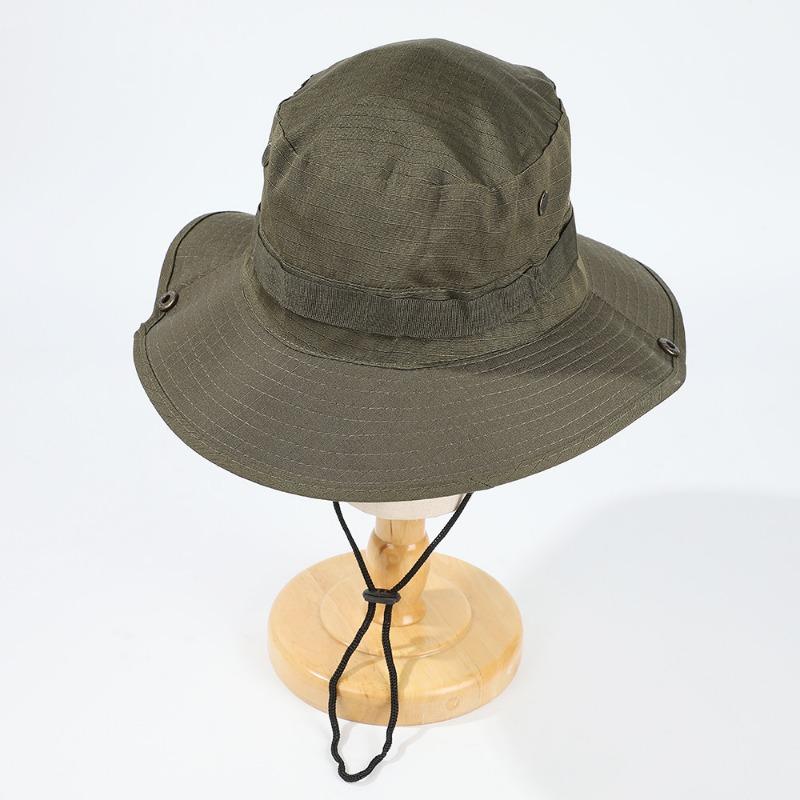 Outdoor tourism UV protection Mountaineering fisherman hat Leisure jungle round-brimmed hat Cycling breathable fishing sun protection hat