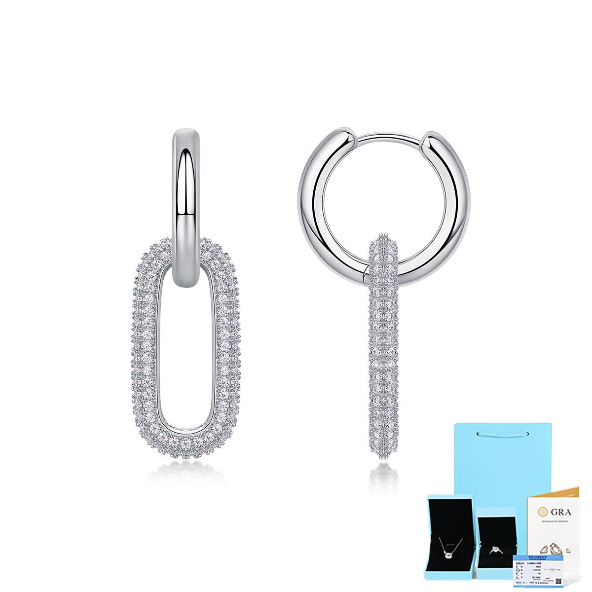 

Серьги из серебра S925 Серьги из муассанита Украшения для ушей