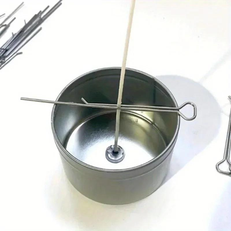 10/20Pcs Candle Wick Holders Candle Wick Fixer Cotton Wick Fixed Iron Clip Stabiliser DIY Candles Making Device Tool Accessories