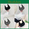 Sac Hobo Pu Élégant Style Rue Pour Femmes 2023 Sac à Main Croissant Noir Argent Coloré