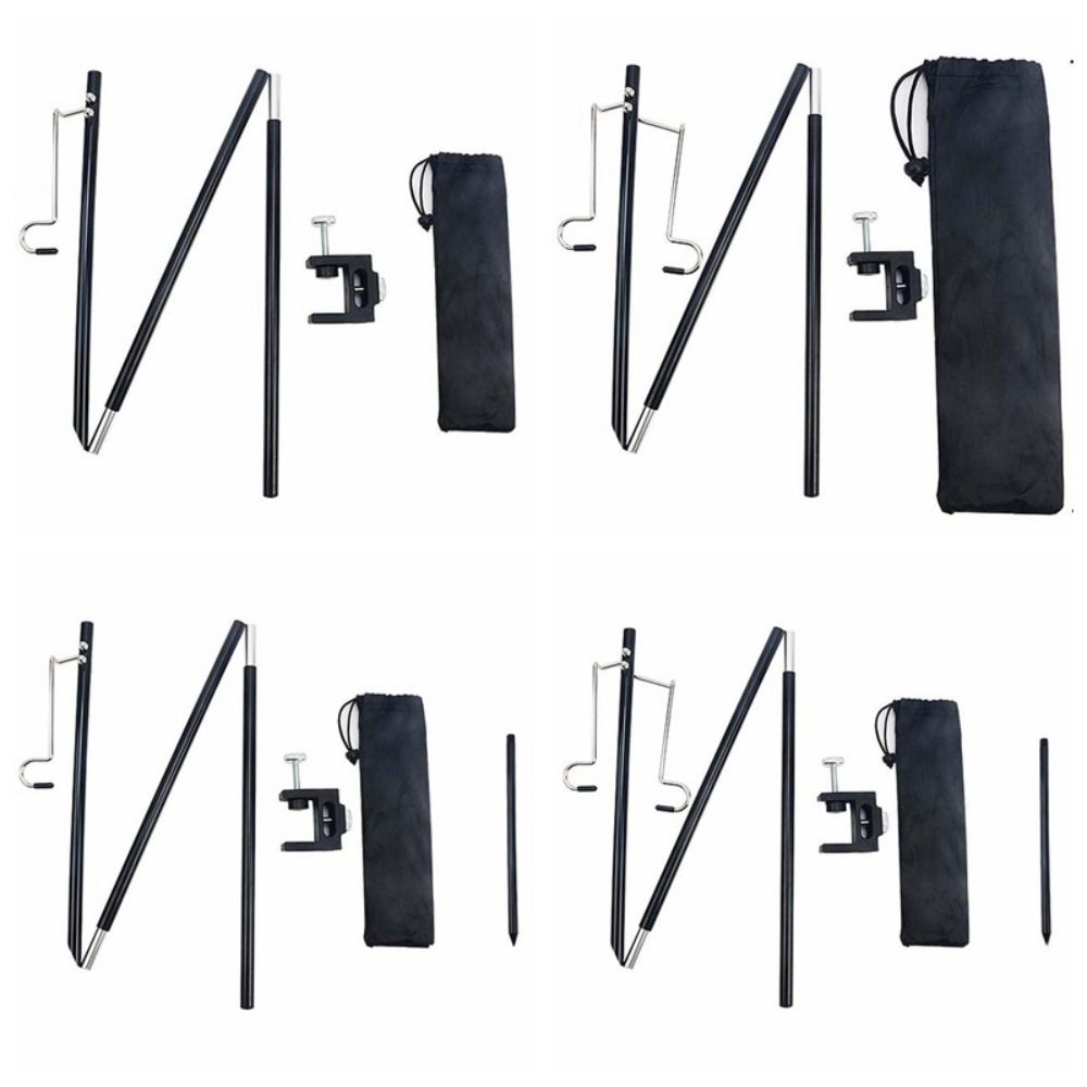 Polyester Folding Lamp Stand Adjustable Portable Lantern Holder Camping Lamp Rod Travel