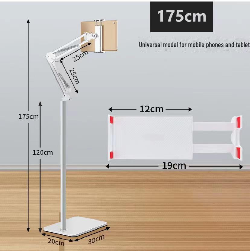 Freitragende Standhalterung für Tablet und Telefon, Metall, Karbonstahl, für den Einsatz am Bett und unterwegs
