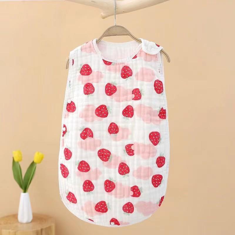 Pure Cotton Sleeveless Baby Sleeping Bag - Summer Thin Anti-Kick Vest for Newborns and Children