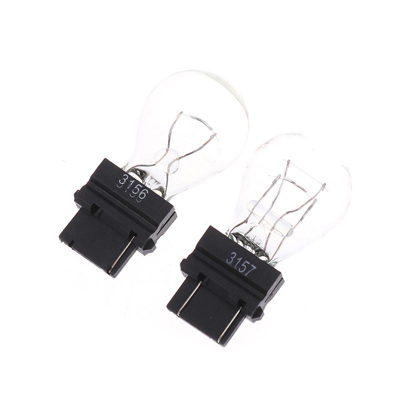 2Pcs 3156/3157 12V 21/5W Led Bulbs Clear Shell Tail Signal Light Bulbs Replacement Car Tail Brake Light Backup Reverse Lamp