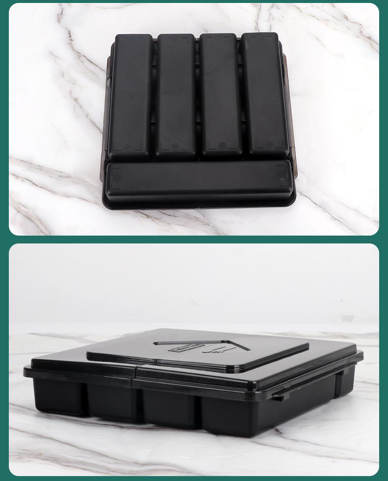 Expandable Kitchen Organizer Box with Built-in Cutlery Compartments and Tableware Storage