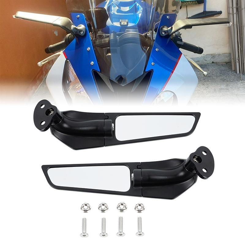 Modified Motorcycle Rearview Mirrors Wind Wing Adjustable Rotating Side Mirrors for BMW S1000RR 2009-2018