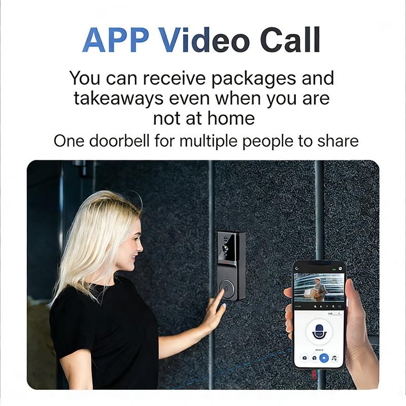 Tuya Smart Video-Türklingel App Kabellose Wifi-Fernbedienung Infrarot-Nachtsicht Zwei-Wege-Sprechanlage Überwachungskamera Türklingel