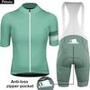 Phtxolue Pro Men Cycling Clothing Anti-Loss Zipper Women Cycling Jersey Set Bike Clothes Anti-UV MTB Bicycle Wear Suit Kit