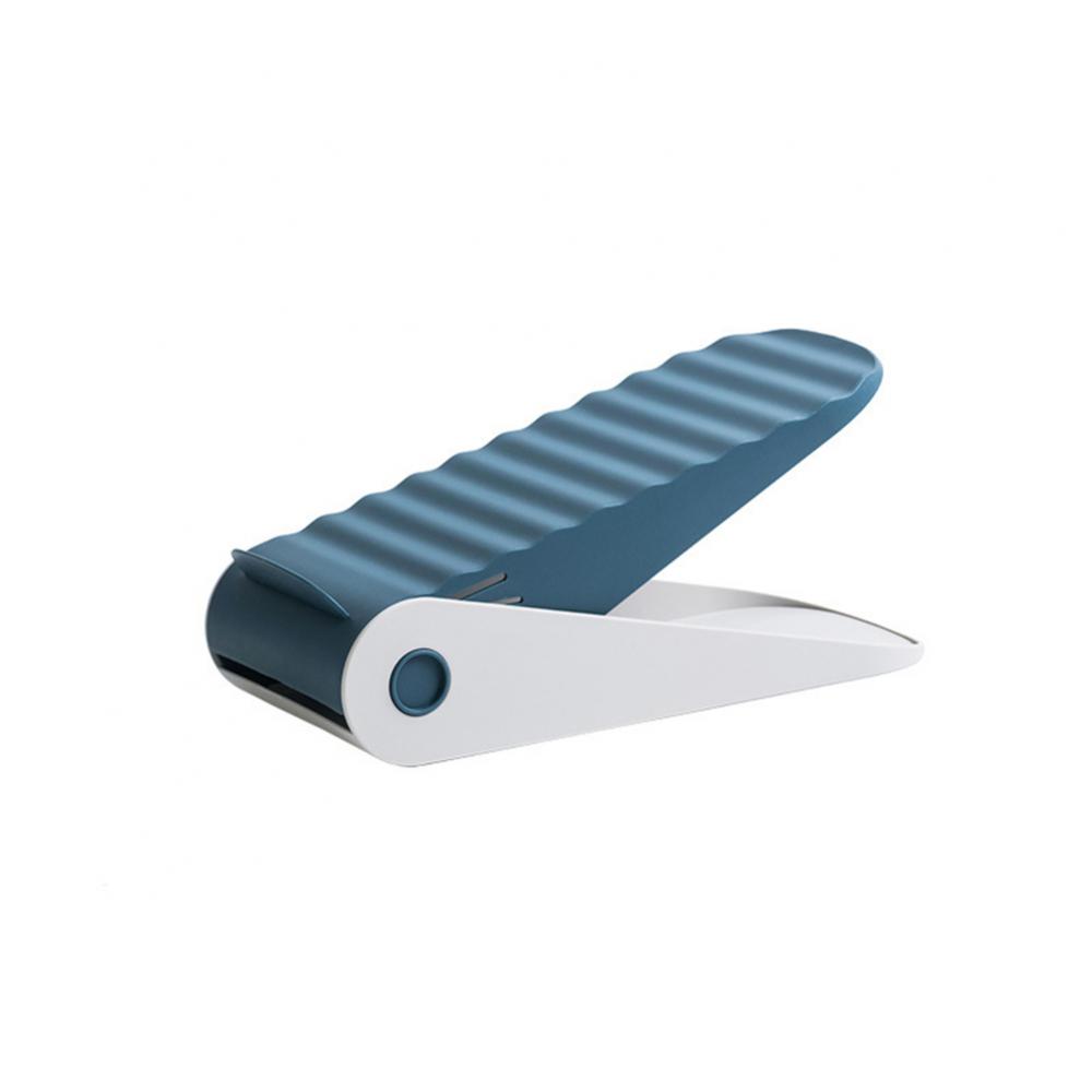 Стеллаж Полка Пылезащитный Органайзер Регулируемый Двухъярусный Стойка Держатель для Обуви Хранение синий 990₽