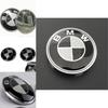 Logo BMW für echtes Kohlefaser Schwarz Silber 74mm Hauben-Kofferraum-Plakette Emblem