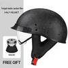 Lishi Vintage Forged Carbon Fiber Half Helmet