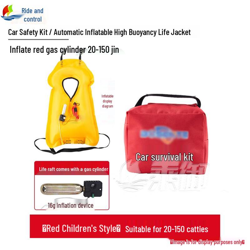 Automatic Inflatable Life Jacket and Vehicle Emergency Kit