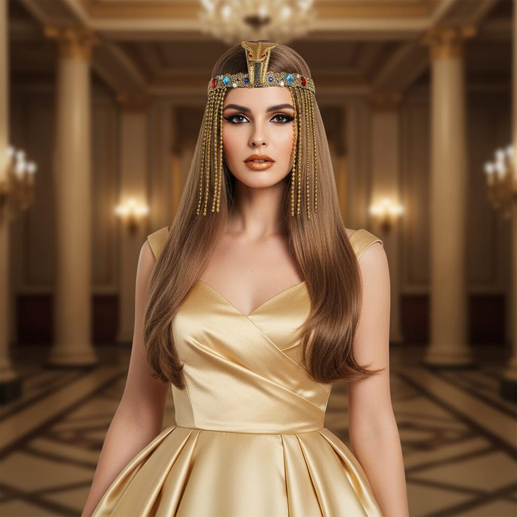 Mystický egyptský královský pokrývka hlavy Lehký Pohodlný Design Pro Tematická Setkání Vystoupení
