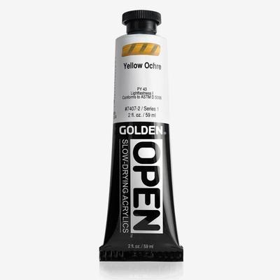 Acrylic Paint - GOLDEN - Golden Open 60ml - Ochre Yellow - Professional - Mixed