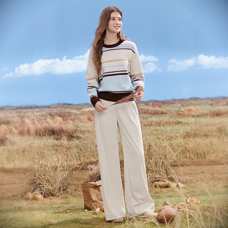 Betu Women's Ribbed Color-Block Stripe Knit Top