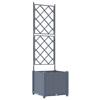 Garden Planter Light Gray 40 X 40 X 143 Cm Plastic