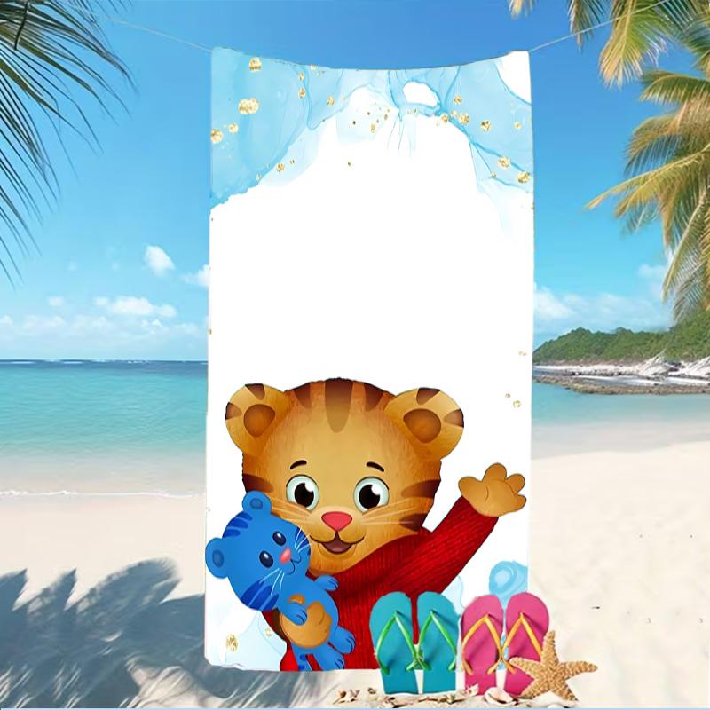 Beach Towel with Daniel Tiger's Neighborhood Pattern - soft,absorbent,machine washable Lightweight&Modern,swimming,Travel Essentials