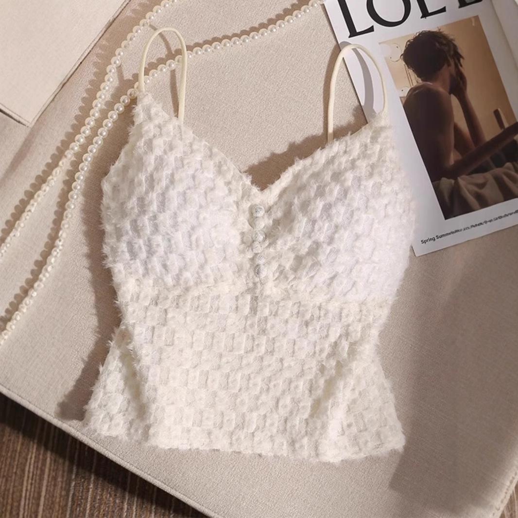 

Women s Autumn Chic Plush Camisole Vest with Chest Pads One Size [Recommended for up to 125 lbs]