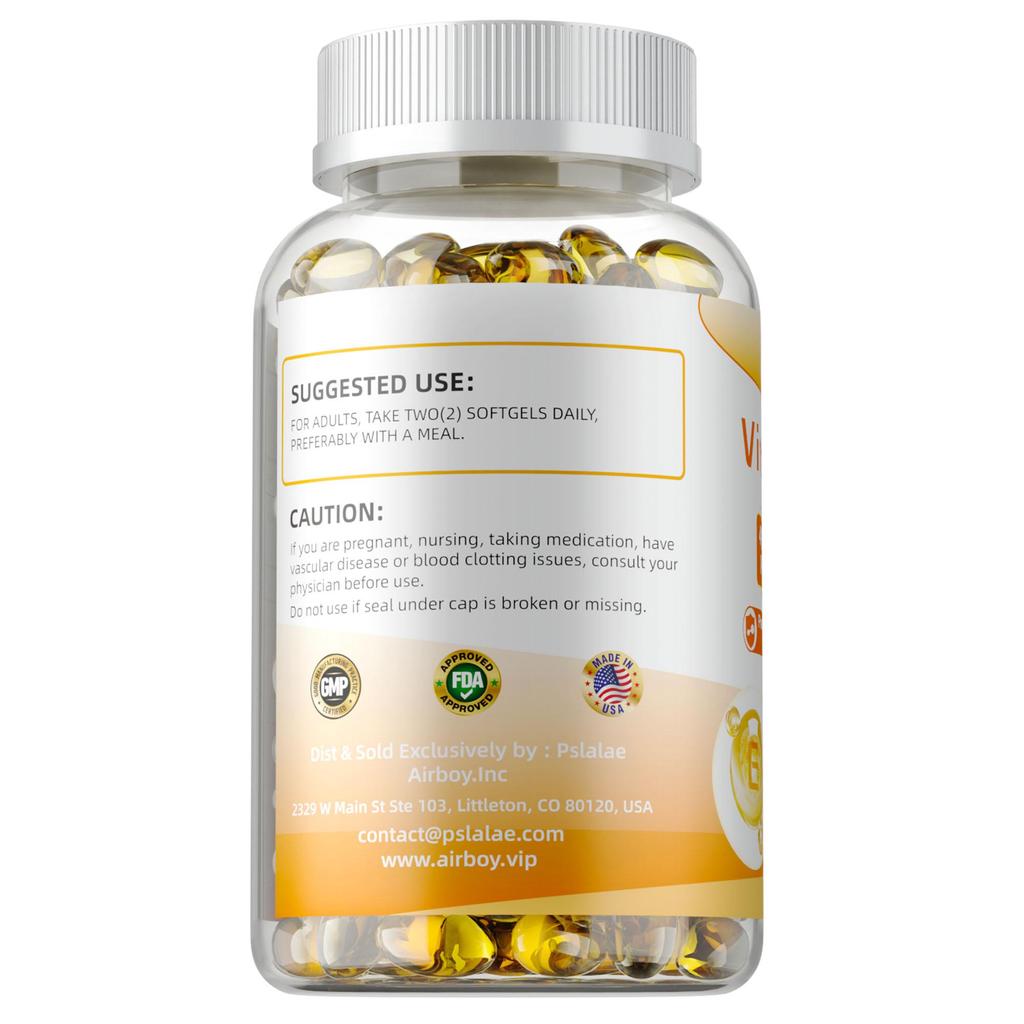 Vitamin E for Face, Hair, Glowing and Skin care,Cardiomyocyte Health, Antioxidant Protection