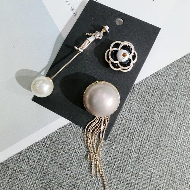 

Ретро Камелия Роскошный бренд Стиль Цветы Нагрудные Булавки Номер 5 Жемчуг Броши Цветок Брошь Ювелирные Изделия Для Женщин