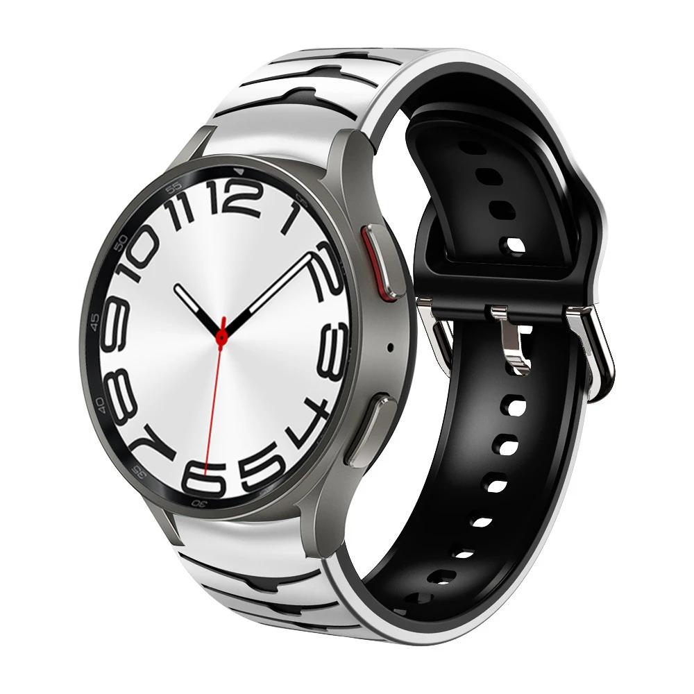 Silicone No Gaps Strap For Samsung Galaxy Watch 7/6/5/4 44mm 40mm 5Pro 45mm Bracelet Band Galaxy 6 Classic 47mm 43mm 46mm Correa