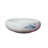Artistic Ceramic Drum Bowl for Pickled Fish & Noodles - Lotus Design