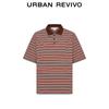 UR Men's Retro Color Block Stripe Polo Shirt