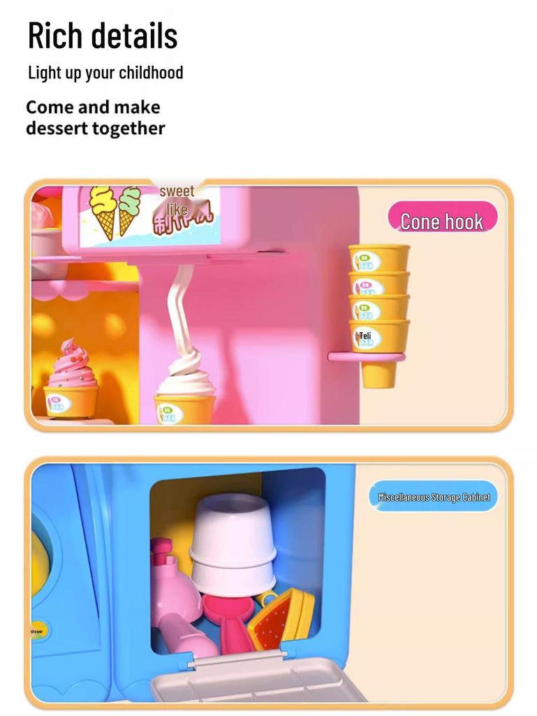Kids' Ice Cream Clay Popsicle Play Set for Girls Ages 3-6