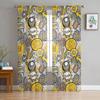 Comic Art Boom Star Voile Curtains Kitchen Living Room Bedroom Decoration Chiffon Tulle Window Treatment Light Filtering Made Of Polyester Area Decor