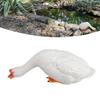 Resin Goose Statue Garden Decor Figurine Ornament for Pool Side Lawn Yard Outdoor Decoration Funny Housewarming Gift