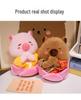 Lotus Meditation Capybara Plush Pillow - Cute Buddhist Toy Gift for Office Workers