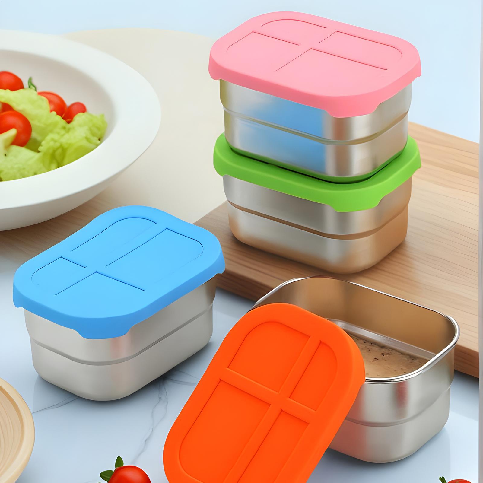 6pcs Stainless Steel Food Storage Containers Set With Lids Leakproof Stackable Reusable For Camping Picnics School China Mainland 7800₽