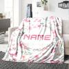 Floral Butterfly Tapestry With Placeholder Multipurpose Customizable Blanket Personalized Text Soft Cozy Throw For Sofa Couch Office Bed Picnics Ideal