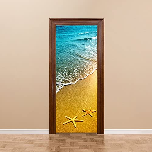 3D-klistermärken Vattentäta dörrklistermärken Dörrväggmålning Självhäftande PVC-klistermärke Avtagbar väggdekor för hemmakontorsdekoration Körsbärsmönster