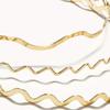 1/3pcs Simple Gold Ripple Metal Hairbands Elegant Wave Headbands Fashion Women Crown Head Hoop Hair Styling Headwear Accessories