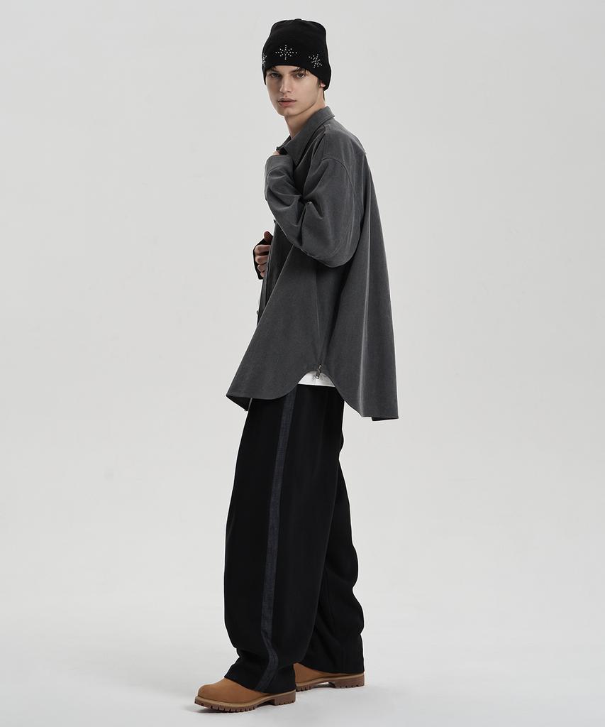 Jenyujeu Wide Elastic Track Pants - Black